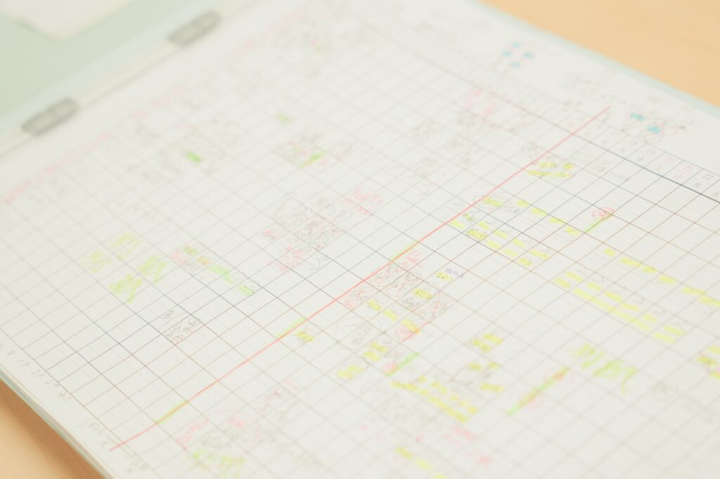 かつて運用していた紙での現場管理|クラウド型オールインワン警備業システム「KOMAINU」